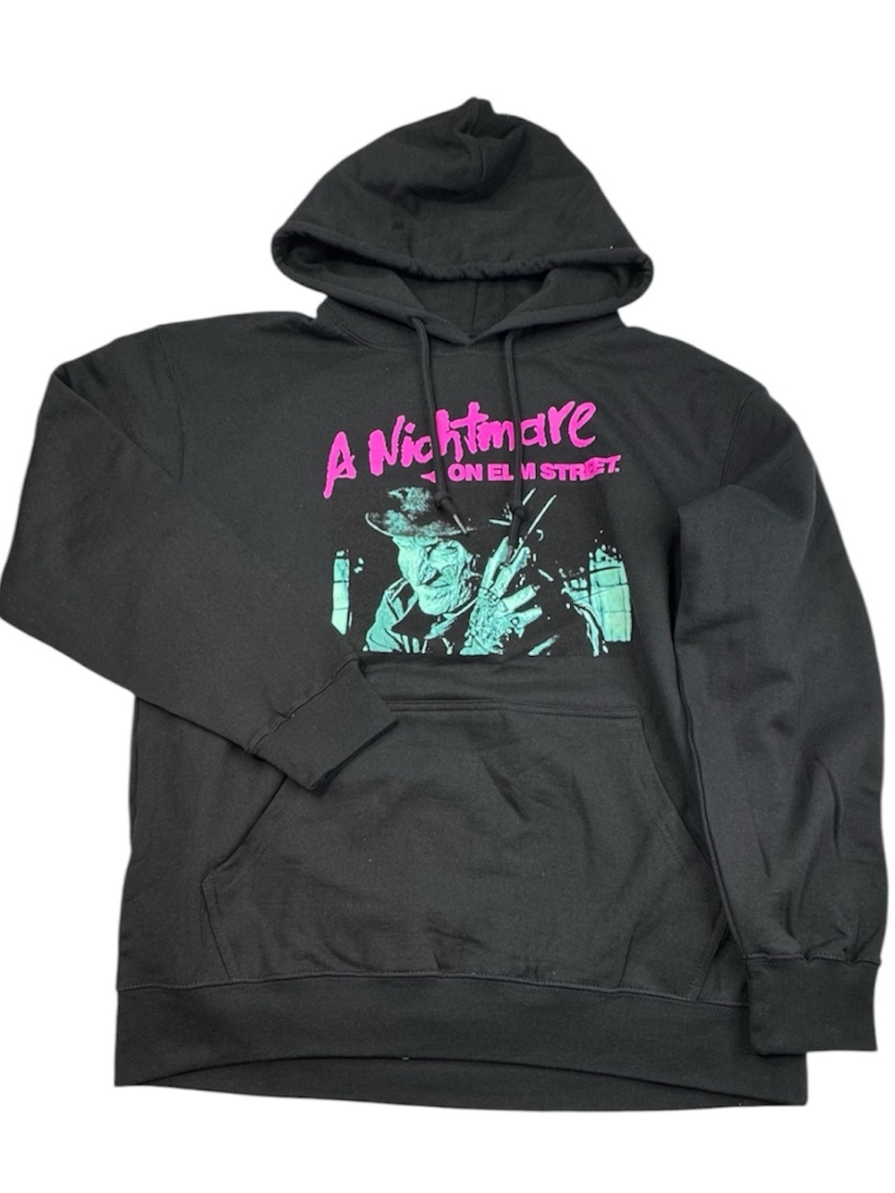 NWOT A Nightmare on Elm Street Freddy Krueger Graphic Hoodie Men's Large Black
